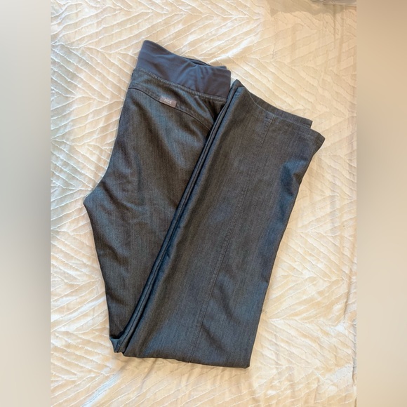 Figs Gray Women's Pants with Teal Drawstring - Picture 12 of 13